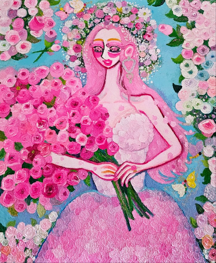 이시우 Lovely Rose 싸이즈 72.7 60.6cm oil acryl canvas.jpg